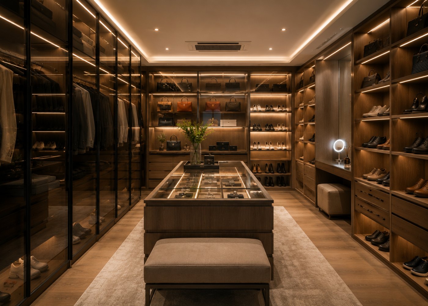 Closet planejado de luxo